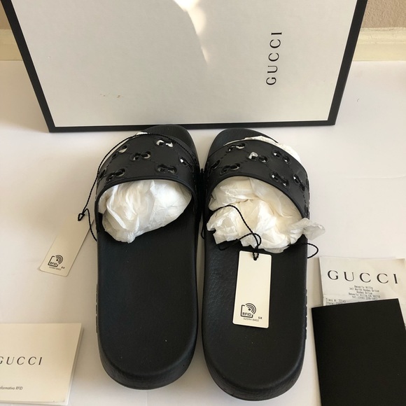gucci gg rubber slides
